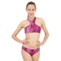 Lesbian Pride Abstract Smokey Shapes High Neck Bikini Set View1