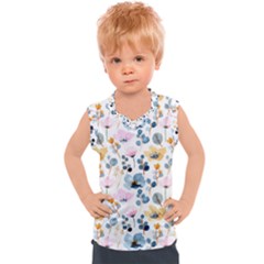 Watercolor Floral Seamless Pattern Kids  Sport Tank Top