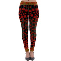 Summer  Flowers In A Floral Jungle Ornate Lightweight Velour Leggings by pepitasart