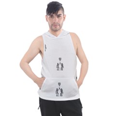 Love Symbol Drawing Men s Sleeveless Hoodie