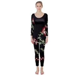 Peace Flower Long Sleeve Catsuit by DeneWestUK