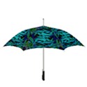 420 ganja pattern, weed leafs, marihujana in colors Straight Umbrellas View3