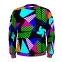 Trippy blocks, dotted geometric pattern Men s Sweatshirt View1