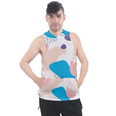 Hand Drawn Abstract Organic Shapes Background Men s Sleeveless Hoodie