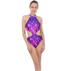 Shiny Stars Halter Side Cut Swimsuit by Sparkle