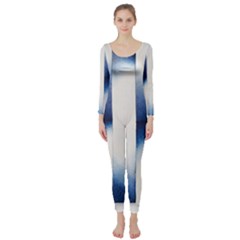 Blue Strips Long Sleeve Catsuit by Sparkle