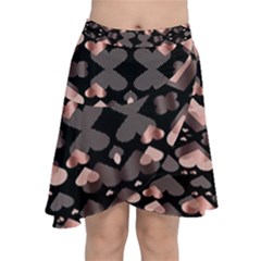 Shiny Hearts Chiffon Wrap Front Skirt by Sparkle