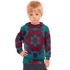 Cherry-blossom Mandala Of Sakura Branches Kids  Hooded Pullover