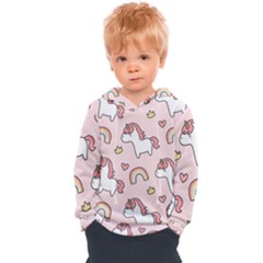 Cute-unicorn-rainbow-seamless-pattern-background Kids  Overhead Hoodie