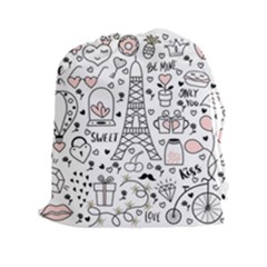 Big-collection-with-hand-drawn-objects-valentines-day Drawstring Pouch (2xl) by Vaneshart