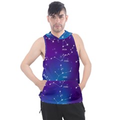 Realistic-night-sky-poster-with-constellations Men s Sleeveless Hoodie