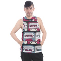 Music Symbols Rock Music Seamless Pattern Men s Sleeveless Hoodie by Vaneshart