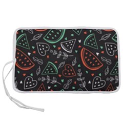 Seamless-vector-pattern-with-watermelons-mint -- Pen Storage Case (m) by Vaneshart