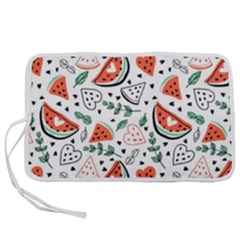 Seamless-vector-pattern-with-watermelons-mint Pen Storage Case (l) by Vaneshart