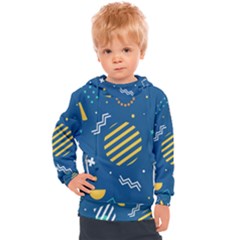 Flat-design-geometric-shapes-background Kids  Hooded Pullover