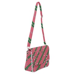 Christmas-background-star Shoulder Bag With Back Zipper by Vaneshart