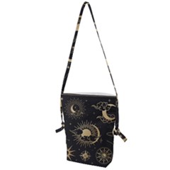 Asian-set-with-clouds-moon-sun-stars-vector-collection-oriental-chinese-japanese-korean-style Folding Shoulder Bag by Vaneshart