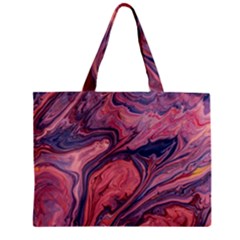 Abstract-colorful-painting-background-closeup Zipper Mini Tote Bag by Vaneshart