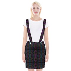 Neon Geometric Seamless Pattern Braces Suspender Skirt