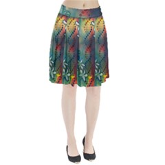 Flower Dna Pleated Skirt by RobLilly