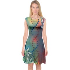 Flower Dna Capsleeve Midi Dress by RobLilly