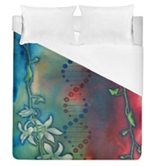 Flower Dna Duvet Cover (queen Size) by RobLilly