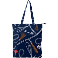 Chains Seamless Pattern Double Zip Up Tote Bag by BangZart