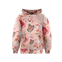 Beautiful Seamless Spring Pattern With Roses Peony Orchid Succulents Kids  Pullover Hoodie by BangZart