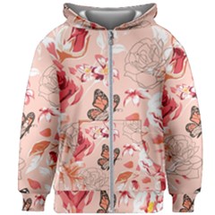 Beautiful Seamless Spring Pattern With Roses Peony Orchid Succulents Kids  Zipper Hoodie Without Drawstring by BangZart