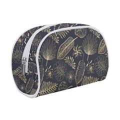 Elegant Pattern With Golden Tropical Leaves Makeup Case (small) by BangZart