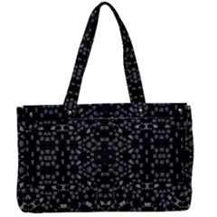 Black And White Tech Pattern Canvas Work Bag