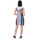 Pattern Bande Orange/bleu/blanc/noir Racer Back Hoodie Dress View2