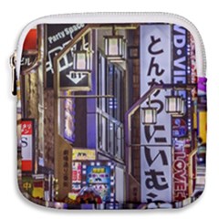 Shinjuku District Urban Night Scene, Tokyo Japan Mini Square Pouch by dflcprintsclothing