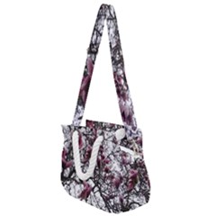 Saucer Magnolia Tree Rope Handles Shoulder Strap Bag by okhismakingart