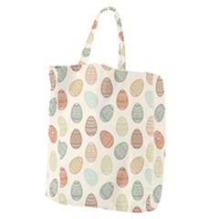 Seamless Pattern Colorful Easter Egg Flat Icons Painted Traditional Style Giant Grocery Tote by BangZart