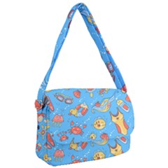 Hand Drawn Seamless Pattern Summer Time Courier Bag by BangZart