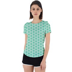 Polka Dots Mint Green, Pastel Colors, Retro, Vintage Pattern Back Cut Out Sport Tee by Casemiro