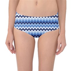 Zigzag Pattern Seamless Zig Zag Background Color Mid-waist Bikini Bottoms by BangZart