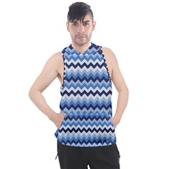 Zigzag Pattern Seamless Zig Zag Background Color Men s Sleeveless Hoodie