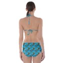 Clown Ghost Pattern Blue Cut-Out One Piece Swimsuit View2