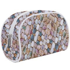 Rounded Stones Print Motif Makeup Case (large)