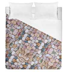 Rounded Stones Print Motif Duvet Cover (queen Size) by dflcprintsclothing