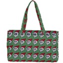 Comic Head Skull - Hat Red - Cartoon Skull Canvas Work Bag View2