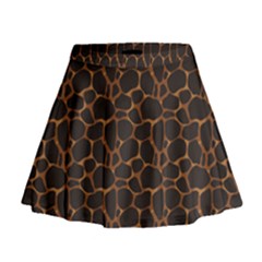 Animal Skin - Panther Or Giraffe - Africa And Savanna Mini Flare Skirt by DinzDas