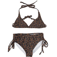 Animal Skin - Panther Or Giraffe - Africa And Savanna Kids  Classic Bikini Set by DinzDas