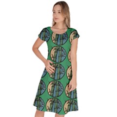 Bamboo Trees - The Asian Forest - Woods Of Asia Classic Short Sleeve Dress by DinzDas