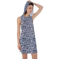 Zebra Pattern - Zebras And Horses - African Animals Racer Back Hoodie Dress by DinzDas