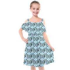 Mountain Bike - Mtb - Hardtail And Dirt Jump Kids  Cut Out Shoulders Chiffon Dress by DinzDas