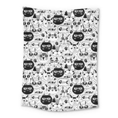 Cute Cat Faces Pattern Medium Tapestry by TastefulDesigns