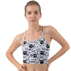 Cute Cat Faces Pattern Mini Tank Bikini Top by TastefulDesigns